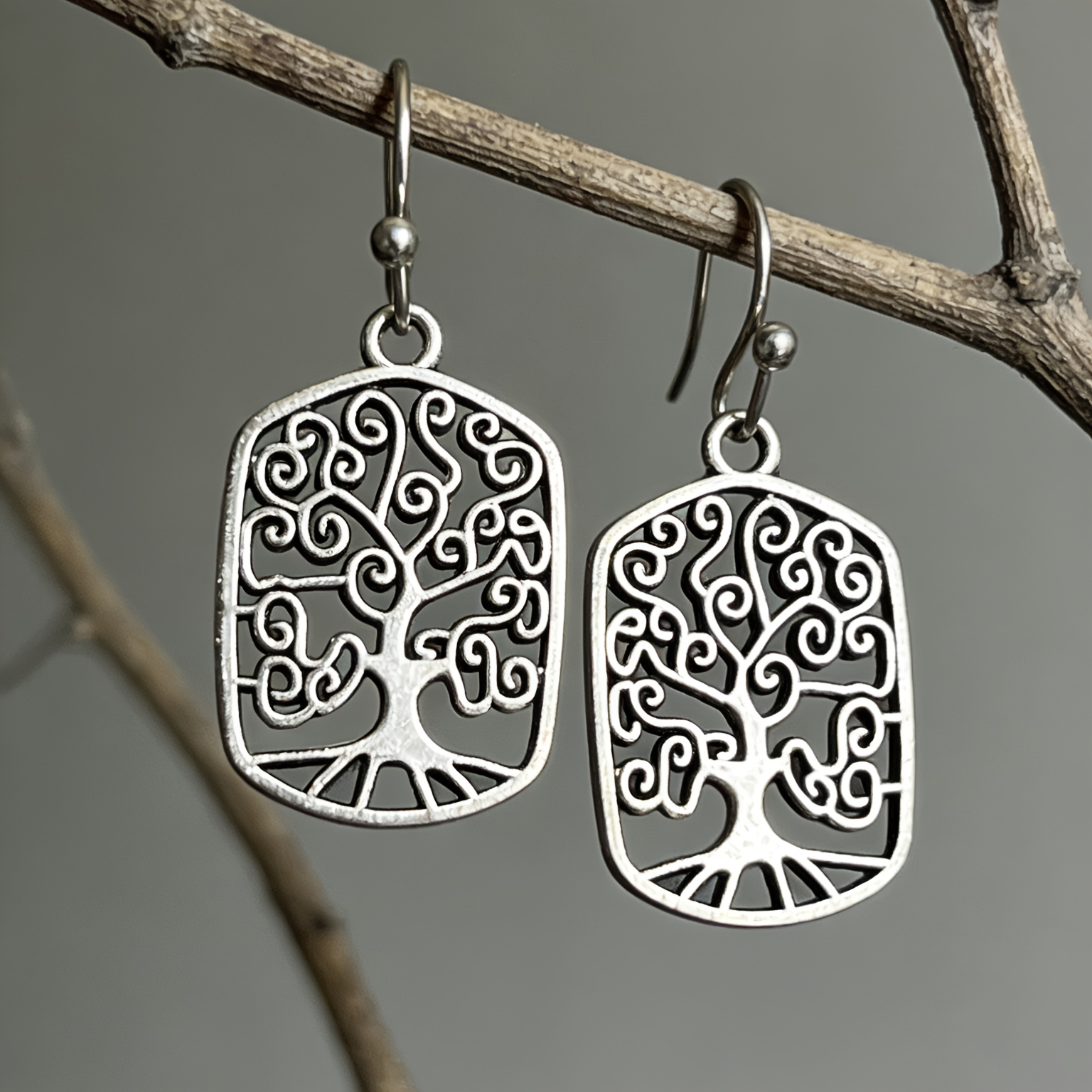Vintage Bohemian Style Tree of Life Earrings